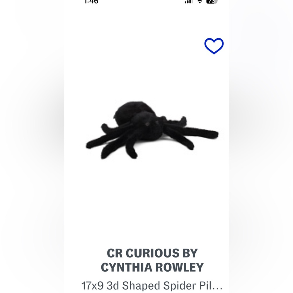 Spooky spider pillow